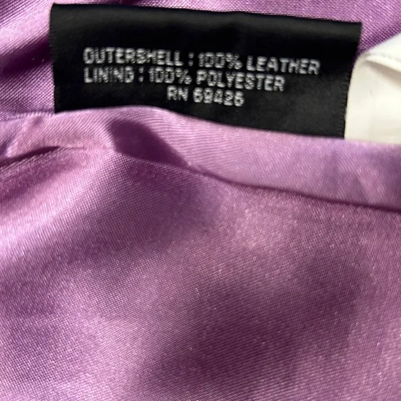 Vintage Pelle Studio Lilac Leather Blazer Womens S | Lambskin by Wilsons The Lea - Picture 4 of 9